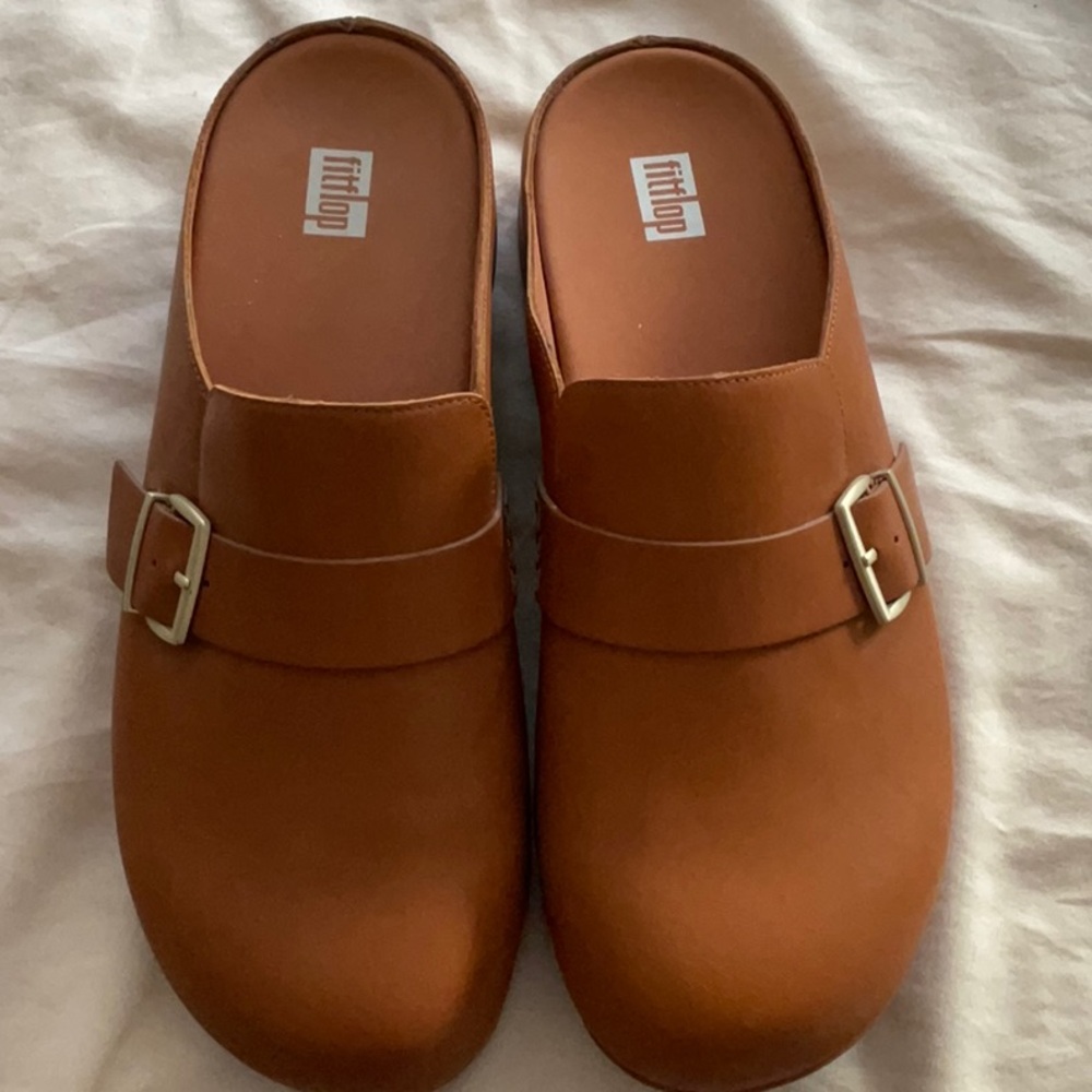 FitFlop Tan Buckle Slip-On Shoes